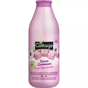 COTTAGE Увлажняющий гель для душа и пена для ванны 2 в 1 Moisturizing Shower Gel & Bath Milk – Sweet Marshmallow
