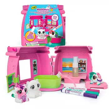 CRAYOLA Игровой набор Washimals Pets Spa с раскрашиваемыми фигурками домашних питомцев