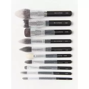 CROWN PRO Сеточки для защиты и сушки кистей, набор из 10 шт белые