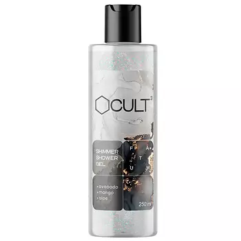 CUBE CULT Увлажняющий гель для душа с шиммером, гелем алоэ, маслом авокадо и экстрактом манго FATUM 250.0