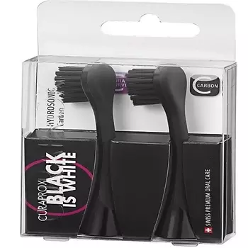 CURAPROX Набор насадок для звуковой зубной щетки Black is White carbon