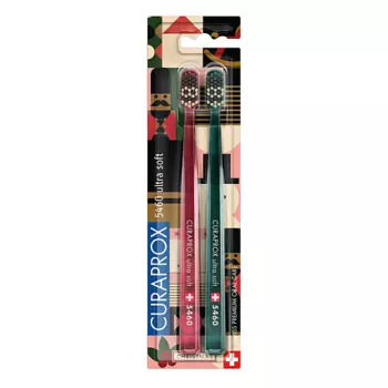 CURAPROX Набор зубных щеток "ultrasoft" Duo Christmas 2023