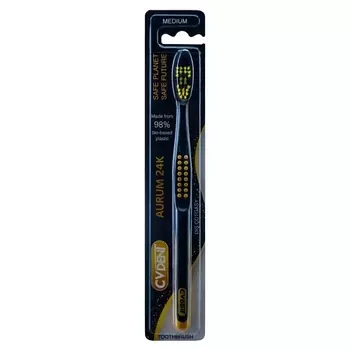CVDENT Зубная щетка Aurum 24k Medium