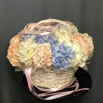 ЦВЕТОЧНЫЙ БАР LOFТ Корзина гортензий