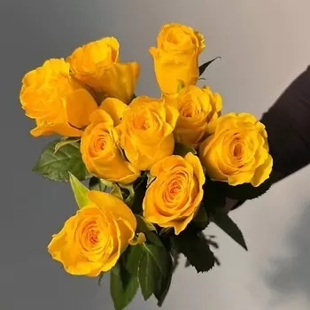 ЦВЕТЫ ДЛЯ ВАС Букет из 9 желтых роз (Кения)