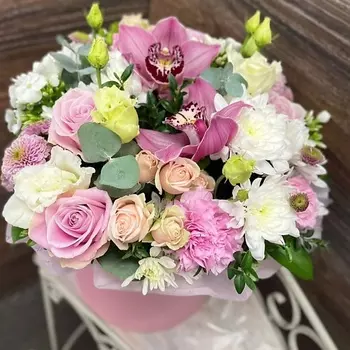 ЦВЕТЫ ДЛЯ ВАС Композиция сборная 35х35см