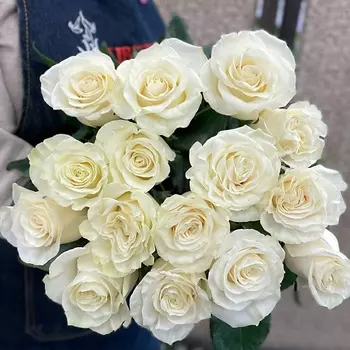 ЦВЕТЫ ДЛЯ ВАС Роза белая 15 шт