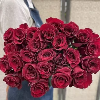 ЦВЕТЫ ДЛЯ ВАС Роза красная 25 шт