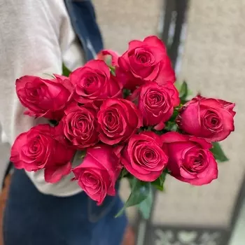 ЦВЕТЫ ДЛЯ ВАС Роза розовая 11 шт