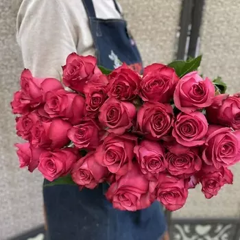 ЦВЕТЫ ДЛЯ ВАС Роза розовая 19 шт