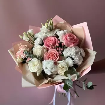 ЦВЕТЫ И ШТУЧКИ Букет Розовый зефир