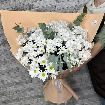 ЦВЕТЫ ПЕРМИ Букет из ромашек и зелени