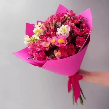 ЦВЕТЫ+ПОДАРКИ Букет 9 альстромерии