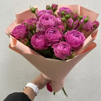 ЦВЕТЫ+ПОДАРКИ Букет из пионовидных роз