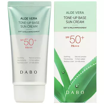DABO Крем для лица солнцезащитный с тонирующим эффектом с алоэ вера SPF50+ PA+++ Aloe Vera Tone Up Base Sun Cream