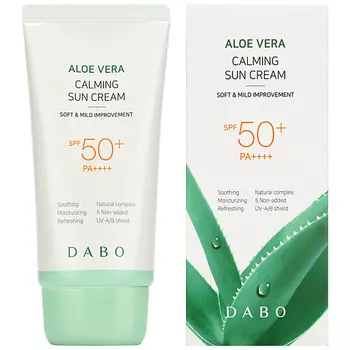 DABO Крем для лица солнцезащитный успокаивающий с алоэ вера SPF50+ PA+++ Aloe Vera Calming Sun Cream