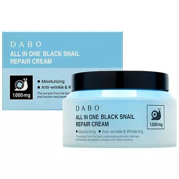 DABO Крем для лица универсальный восстанавливающий с муцином черной улитки All in One Black Snail Repair Cream