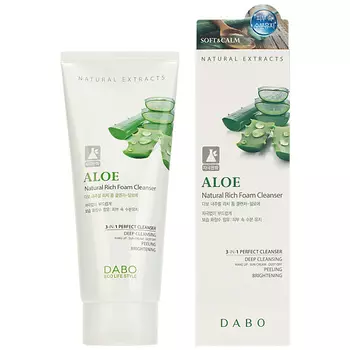 DABO Пенка для умывания c экстрактом алоэ Aloe Natural Rich Foam Cleanser
