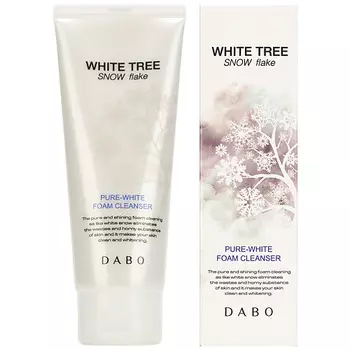 DABO Пенка для умывания для глубокого очищения пор White Tree Snow Flake Pure-White Foam Cleanser