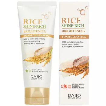 DABO Пенка для умывания очищающая с экстрактом риса Rice Shine-Rich Brightening Foam Cleansing