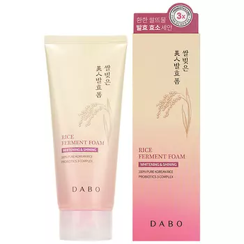 DABO Пенка для умывания очищающая с ферментированным рисом и пробиотиками Rice Ferment Foam