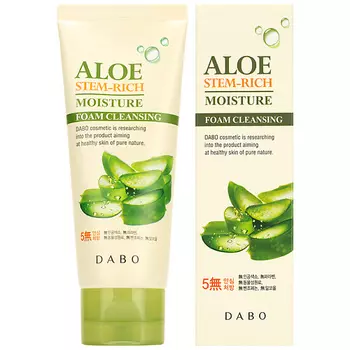 DABO Пенка для умывания с экстрактом алоэ Aloe Stem-Rich Moisture Foam Cleansing