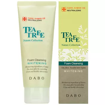 DABO Пенка для умывания с экстрактом чайного дерева Tea Tree Nature Collection Foam Cleansing Whitening