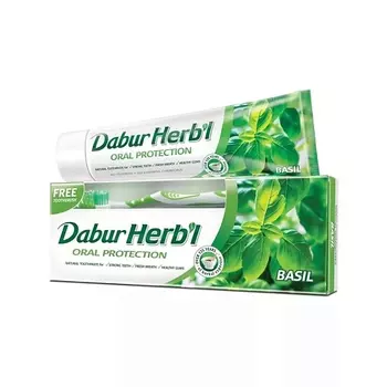 DABUR Зубная паста с базиликом и щетка (Basil Toothpaste) 150.0
