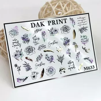 DAK PRINT Слайдер-дизайн для ногтей M633