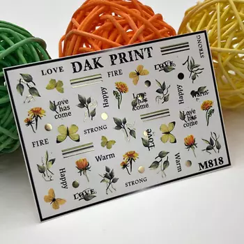 DAK PRINT Слайдер-дизайн для ногтей M818