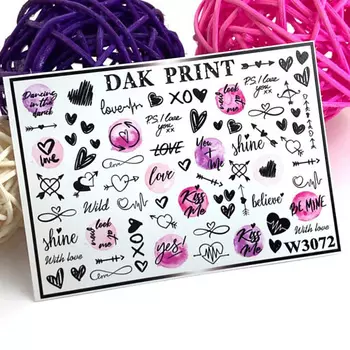 DAK PRINT Слайдер-дизайн для ногтей W3072