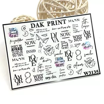 DAK PRINT Слайдер-дизайн для ногтей W3135