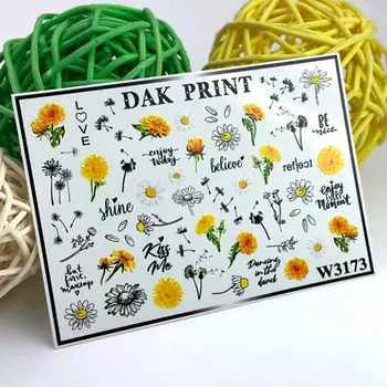 DAK PRINT Слайдер-дизайн для ногтей W3173