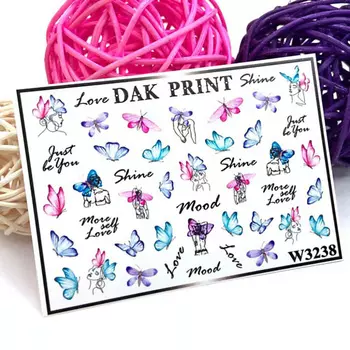DAK PRINT Слайдер-дизайн для ногтей W3238