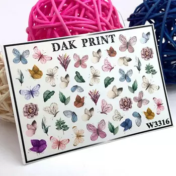 DAK PRINT Слайдер-дизайн для ногтей W3316