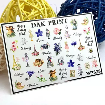 DAK PRINT Слайдер-дизайн для ногтей W3325