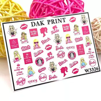 DAK PRINT Слайдер-дизайн для ногтей W3326