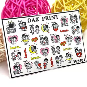 DAK PRINT Слайдер-дизайн для ногтей W3401
