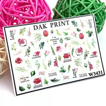 DAK PRINT Слайдер-дизайн для ногтей W3431