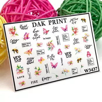 DAK PRINT Слайдер-дизайн для ногтей W3437