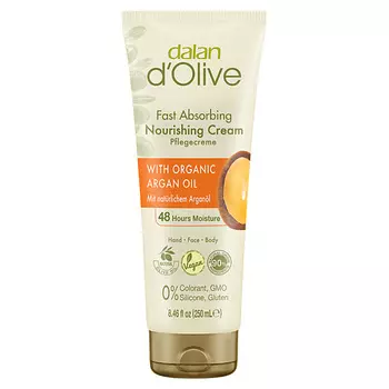 DALAN Крем для рук и тела D'Olive Питательный с маслом Арганы 250.0