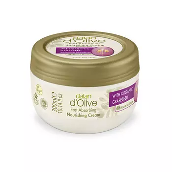 DALAN Крем для рук и тела D'Olive Питательный с маслом виноградных косточек 300.0