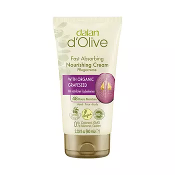 DALAN Крем для рук и тела D'Olive Питательный с маслом виноградных косточек 60.0