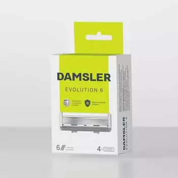 DAMSLER Кассеты для бритья, 6 лезвий Evolution 4.0