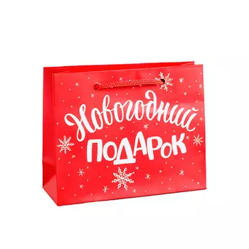 ДАРИТЕ СЧАСТЬЕ Пакет ламинированный горизонтальный "Новогодний подарок"