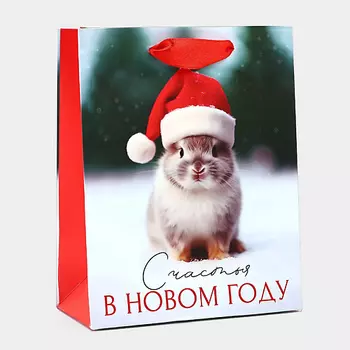 ДАРИТЕ СЧАСТЬЕ Пакет ламинированный вертикальный "Счастья в Новом году"