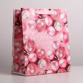 ДАРИТЕ СЧАСТЬЕ Пакет ламинированный вертикальный "Розовые шарики"