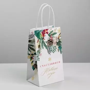 ДАРИТЕ СЧАСТЬЕ Пакет подарочный крафтовый "Счастье"