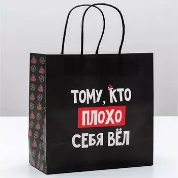 ДАРИТЕ СЧАСТЬЕ Пакет подарочный "Кто плохо себя вёл"