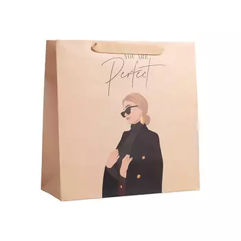 ДАРИТЕ СЧАСТЬЕ Пакет подарочный ламинированный квадратный "You are perfect"